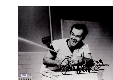 Lot of Two "One Flew Over the Cuckoos Nest" Photographs Signed by Jack Nicholson  (PSA/DNA)